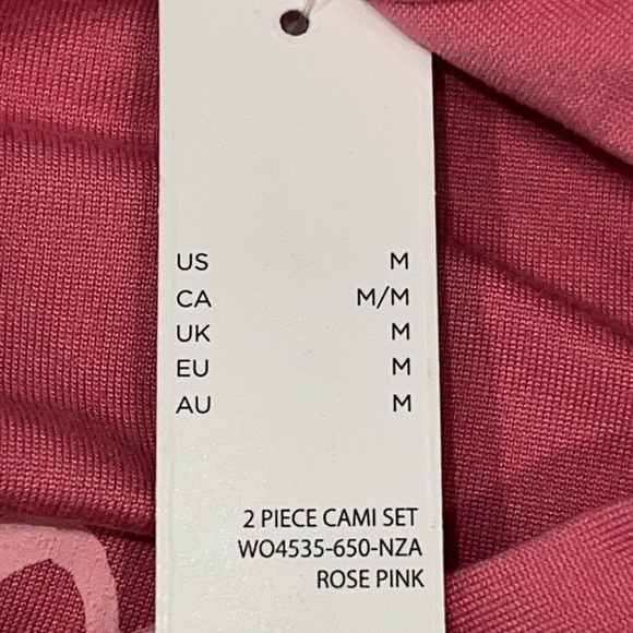 RAE DUNN Pink 2 pieces comfort tank and panties set Heart Breaker size Medium - Picture 8 of 9